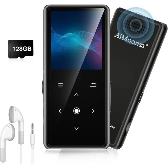 128GB MP3 Player with Bluetooth 5.2, Music Player with Built-in HD Speaker - Picture 1 of 9